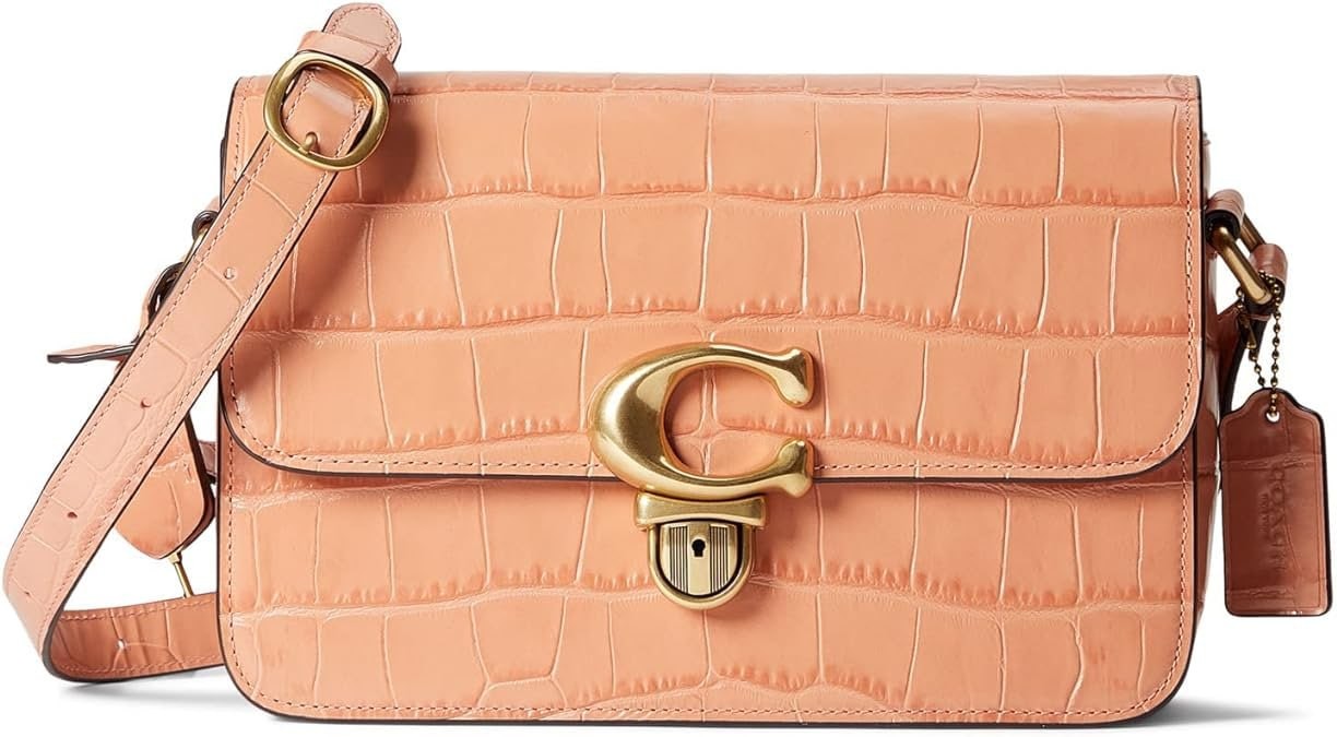 Borsa a tracolla Coach Studio in coccodrillo goffrato