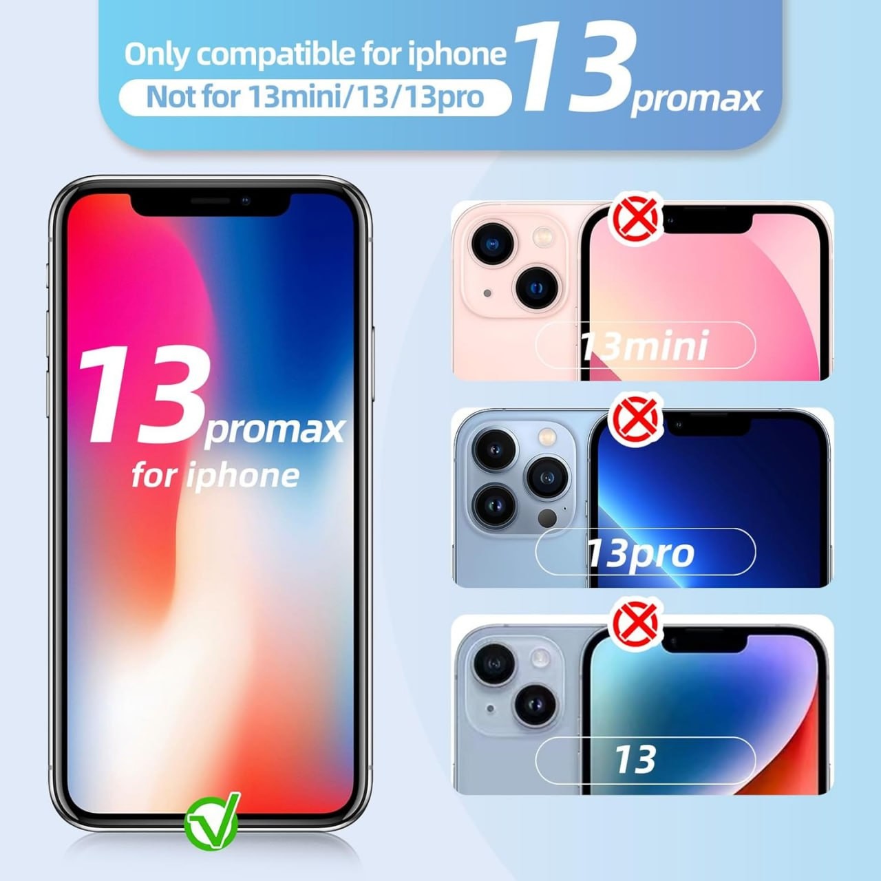 Per iPhone 13 Pro Max Parti di ricambio per schermo LCD per iPhone A2643 A2484, A2641, A2644, A2645 Parti di riparazione per componenti digitali touch screen 3D (nero senza bordi