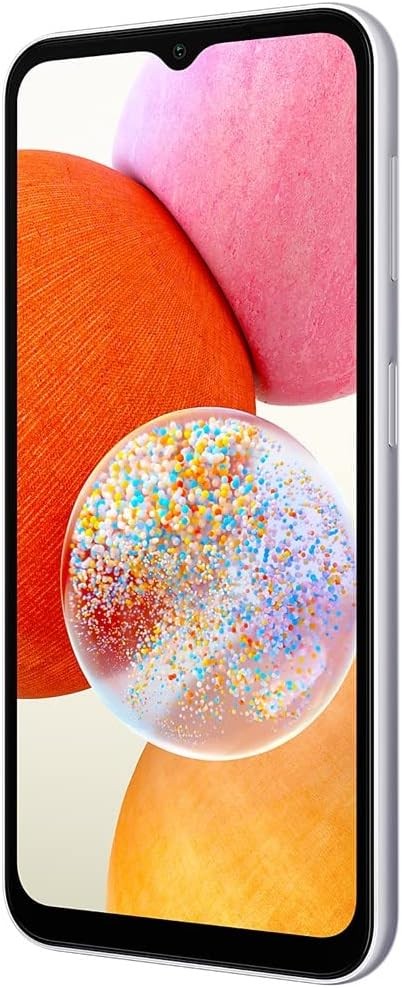 Samsung Galaxy A14 4G LTE (128 GB + 4 GB) sbloccato a livello globale (solo mercato T-Mobile/Mint/Metro USA) tripla fotocamera da 6,6 pollici 50 MP + (caricabatterie da muro da 15 W) (argento (SM-A145