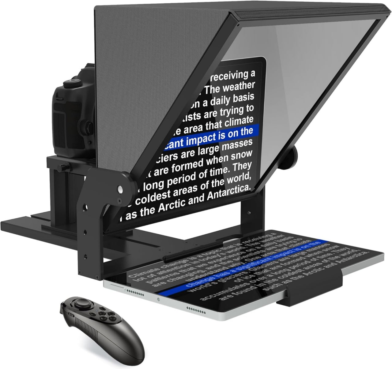 Suggeritore da 50,8 cm in lega di alluminio con telecomando e app suggeritore gratuita, compatibile con iOS/Android, adatto per fotocamere, riunioni online, videoregistratori (20 pollici)