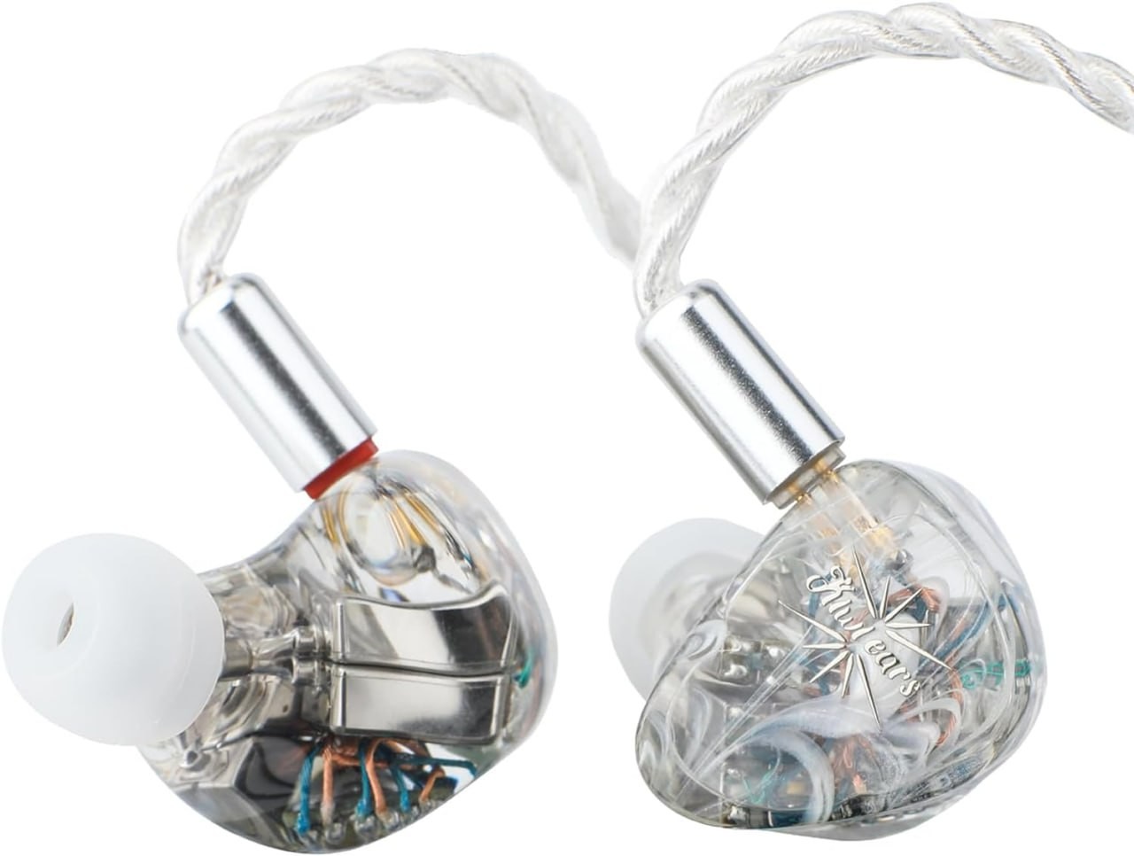 Linsoul Kiwi Ears Orchestra Lite Performance Custom 8BA Monitor in-ear IEM con cavo staccabile OFC in rame privo di ossigeno a 4 core 7N, pannello fatto a mano per musicisti in studio audiofili (Trasp