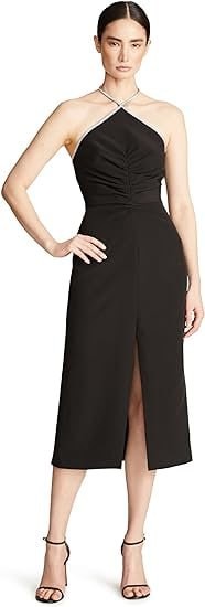 HALSTON Abito Piper da donna con decorazioni in cristalli