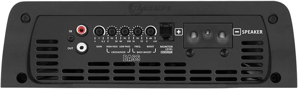 Taramps The Big Boss 8 Amplificatore per basso da 0,5 a 2 Ohm 8000 Watt RMS 108 effetti RGB, multiimpedenza, classe D a 1 canale, blocco singolo, audio automobilistico 8K intelligente