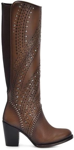 Stivali Alti in Vera Pelle da Donna Cuadra Marrone 3W21RS