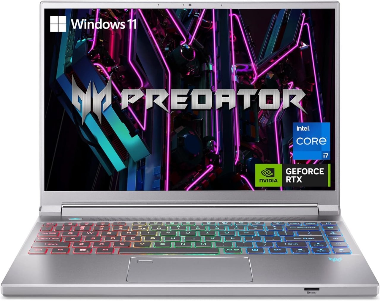 Laptop da gioco/Creator Acer Predator Triton 14 | Intel i7-13700H di 13a generazione | NVIDIA GeForce RTX 4050 | Display G-SYNC NVIDIA GeForce RTX 4050 da 14 pollici WUXGA 165 Hz | LPDDR5 da 16 GB | S