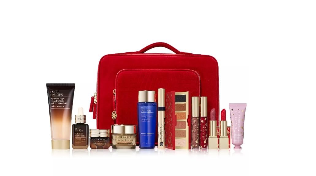 Estee Lauder 2023 Holiday Beauty Collection 11 pezzi (valore $ 615), Astro luminescente, toni caldi